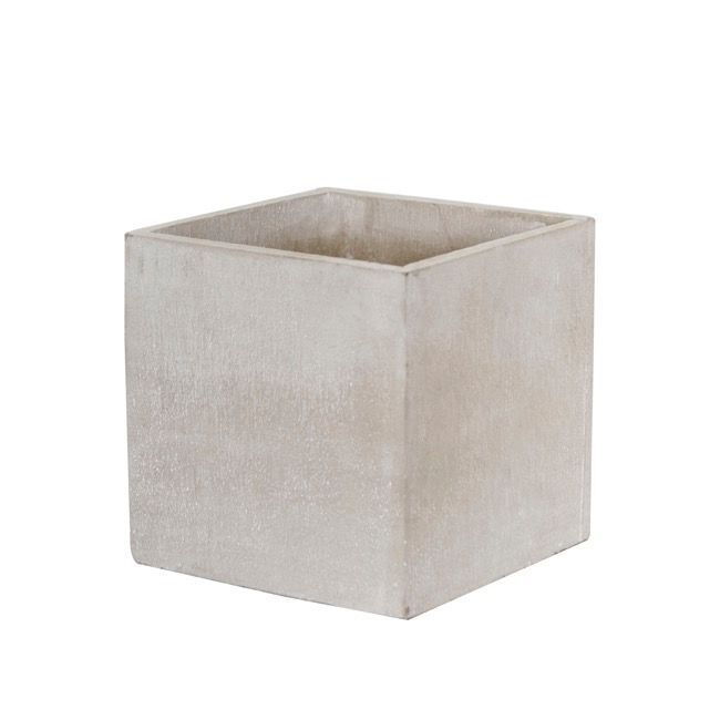 Cement Floral Cube